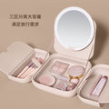 AMIRO Light Seeking Bag Mirror LED with Light Makeup Mirror Portable Sunlight Mirror Women'S Handheld Makeup Bag Makeup Mirror