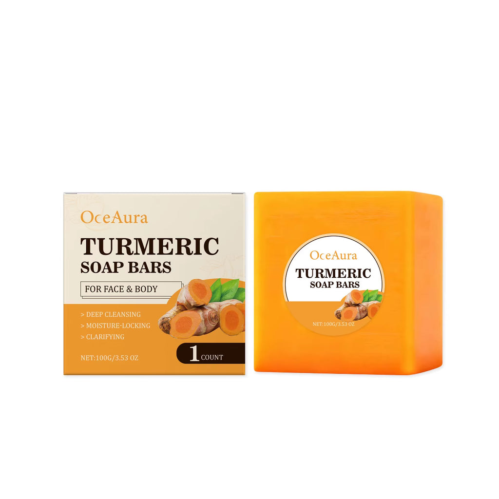 Turmeric Soap Bar Deep Hydration Moisturizing Skin Cleansing Smooth Dirt Remover Honey Ginger Lightening Turmeric Soap