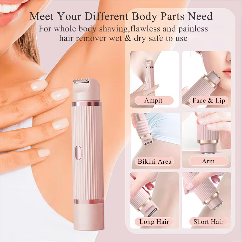 Women'S Painless Electric Shaver Portable Body Hair Trimmer Epilator for Whole Body Skin Care Flawless Shaving Device