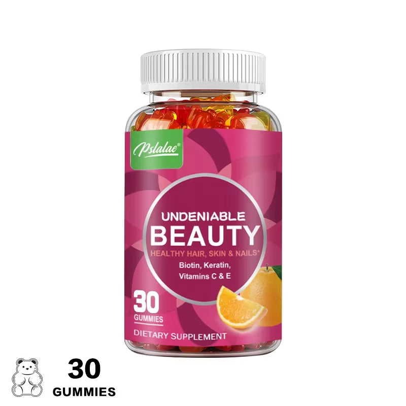 Beauty Gummies, Biotin and Keratin Hair Skin Nails Vitamins