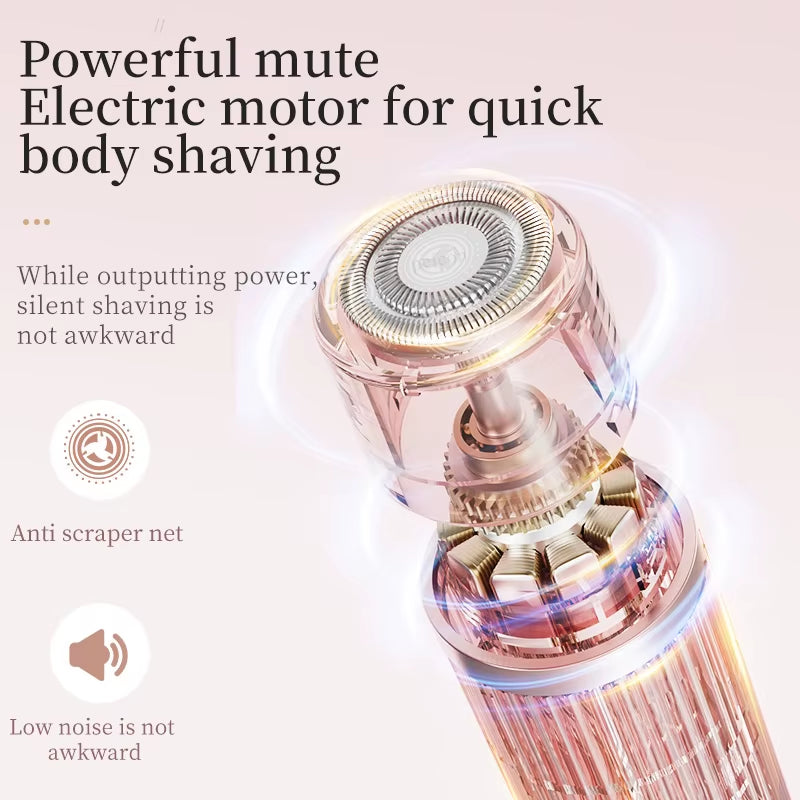 Women'S Painless Electric Shaver Portable Body Hair Trimmer Epilator for Whole Body Skin Care Flawless Shaving Device