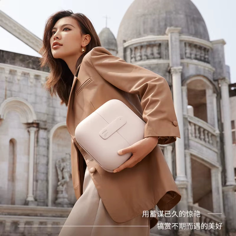 AMIRO Light Seeking Bag Mirror LED with Light Makeup Mirror Portable Sunlight Mirror Women'S Handheld Makeup Bag Makeup Mirror