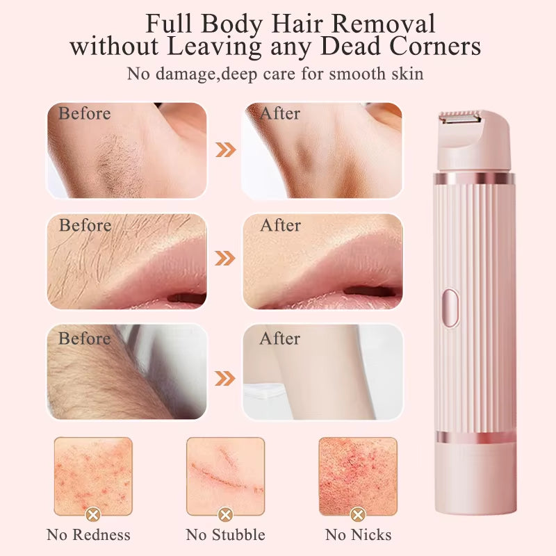 Women'S Painless Electric Shaver Portable Body Hair Trimmer Epilator for Whole Body Skin Care Flawless Shaving Device