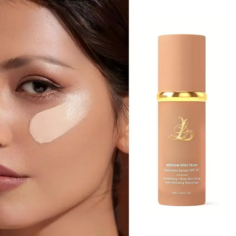 FourInOne ColorChanging Liquid Foundation,With SPF50+ Longwearing and No Makeup Removal, No Powder Sticking, Moisturizing